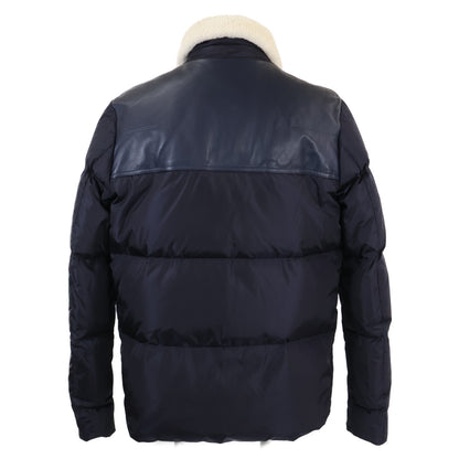 Dior HOMME ディオールオム 【国内正規】863C422H3830 ボアカラー ヨークラムレザー切替 ダウン ジャケット 50