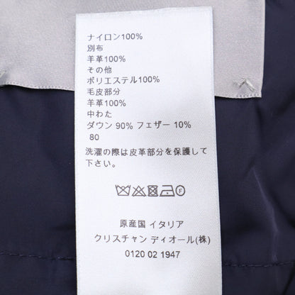 Dior HOMME ディオールオム 【国内正規】863C422H3830 ボアカラー ヨークラムレザー切替 ダウン ジャケット 50