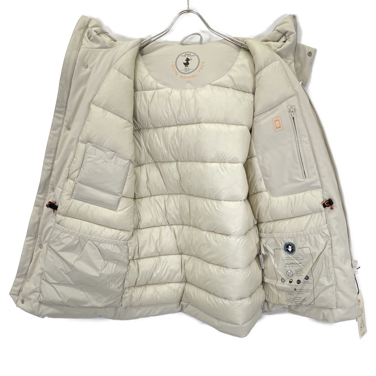 SAVE THE DUCK セイブザダック M40809M ﾎﾜｲﾄ 中綿 ﾌｰﾃﾞｯﾄｼﾞｬｹｯﾄ コート M