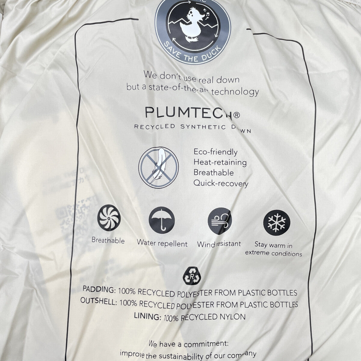 SAVE THE DUCK セイブザダック M40809M ﾎﾜｲﾄ 中綿 ﾌｰﾃﾞｯﾄｼﾞｬｹｯﾄ コート M