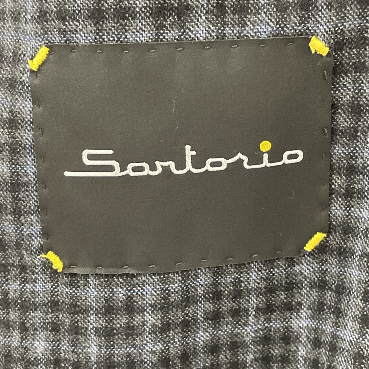 Sartorio サルトリオ SG1250 ﾌﾞﾙｰ×ｸﾞﾚｰ ｳｰﾙ100 ﾁｪｯｸ 3B ﾃｰﾗｰﾄﾞｼﾞｬｹｯﾄ ジャケット 46