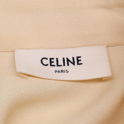 CELINE セリーヌ 2B395865C ﾍﾞｰｼﾞｭ系 ﾄﾘｵﾝﾌﾎﾞﾀﾝ ﾗｰｼﾞﾎﾞｳ付きﾌﾞﾗｳｽ トップス 40