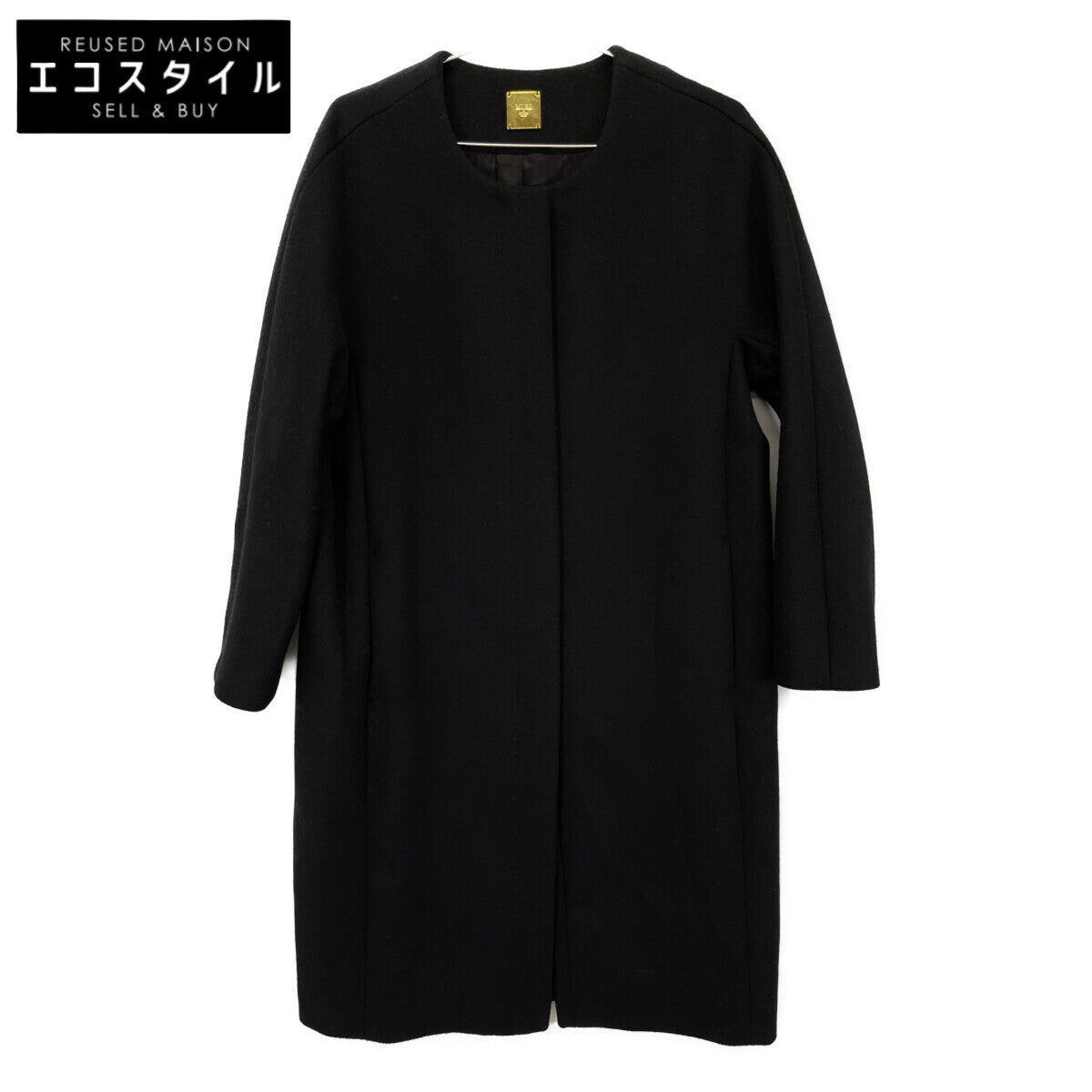 MUSE ミューズ 18AW ﾌﾞﾗｯｸ ｳｰﾙ ﾀﾞﾌﾞﾙｸﾛｽﾉｰｶﾗｰｺｰﾄ コート 表記なし