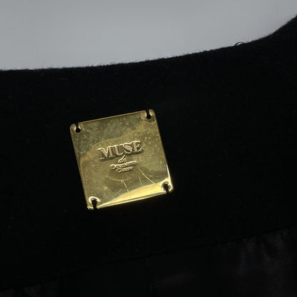 MUSE ミューズ 18AW ﾌﾞﾗｯｸ ｳｰﾙ ﾀﾞﾌﾞﾙｸﾛｽﾉｰｶﾗｰｺｰﾄ コート 表記なし