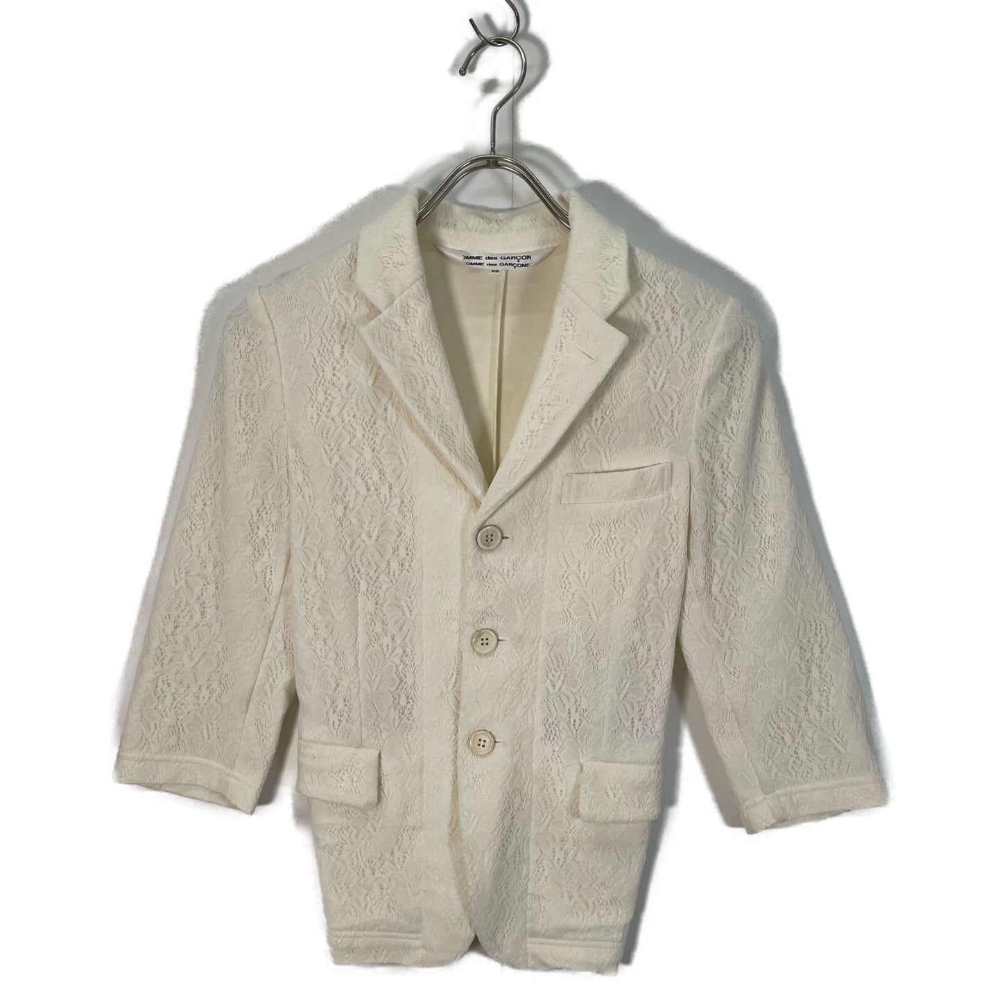 COMMEdesGARCONS コムデギャルソン ホワイト 11年 RI-J040 バックフリル テーラードジャケット ジャケット XS