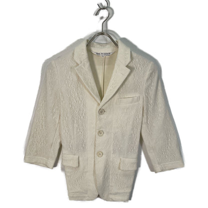 COMMEdesGARCONS コムデギャルソン ホワイト 11年 RI-J040 バックフリル テーラードジャケット ジャケット XS