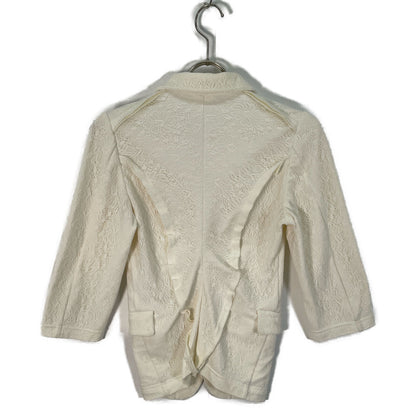 COMMEdesGARCONS コムデギャルソン ホワイト 11年 RI-J040 バックフリル テーラードジャケット ジャケット XS