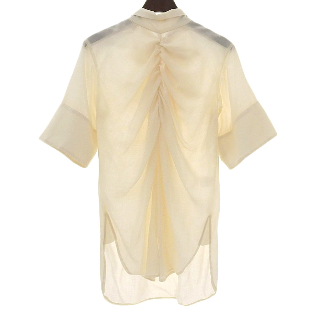 SATORU SASAKI サトルササキ 美品 SATORU SASAKI サトルササキ 半袖 ボウタイ シャーリングブラウス レディース アイボリー 1 SS23-SH03-103 トップス 1