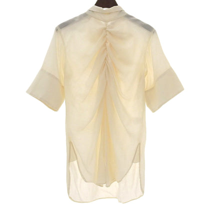 SATORU SASAKI サトルササキ 美品 SATORU SASAKI サトルササキ 半袖 ボウタイ シャーリングブラウス レディース アイボリー 1 SS23-SH03-103 トップス 1