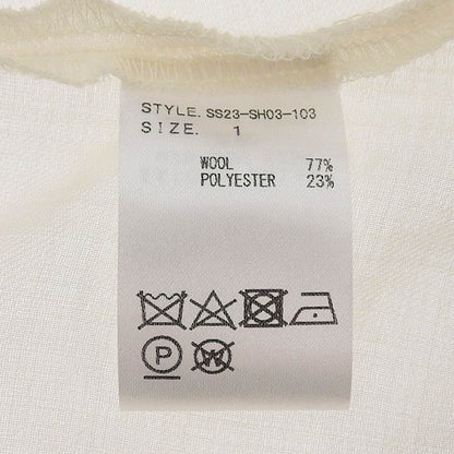 SATORU SASAKI サトルササキ 美品 SATORU SASAKI サトルササキ 半袖 ボウタイ シャーリングブラウス レディース アイボリー 1 SS23-SH03-103 トップス 1