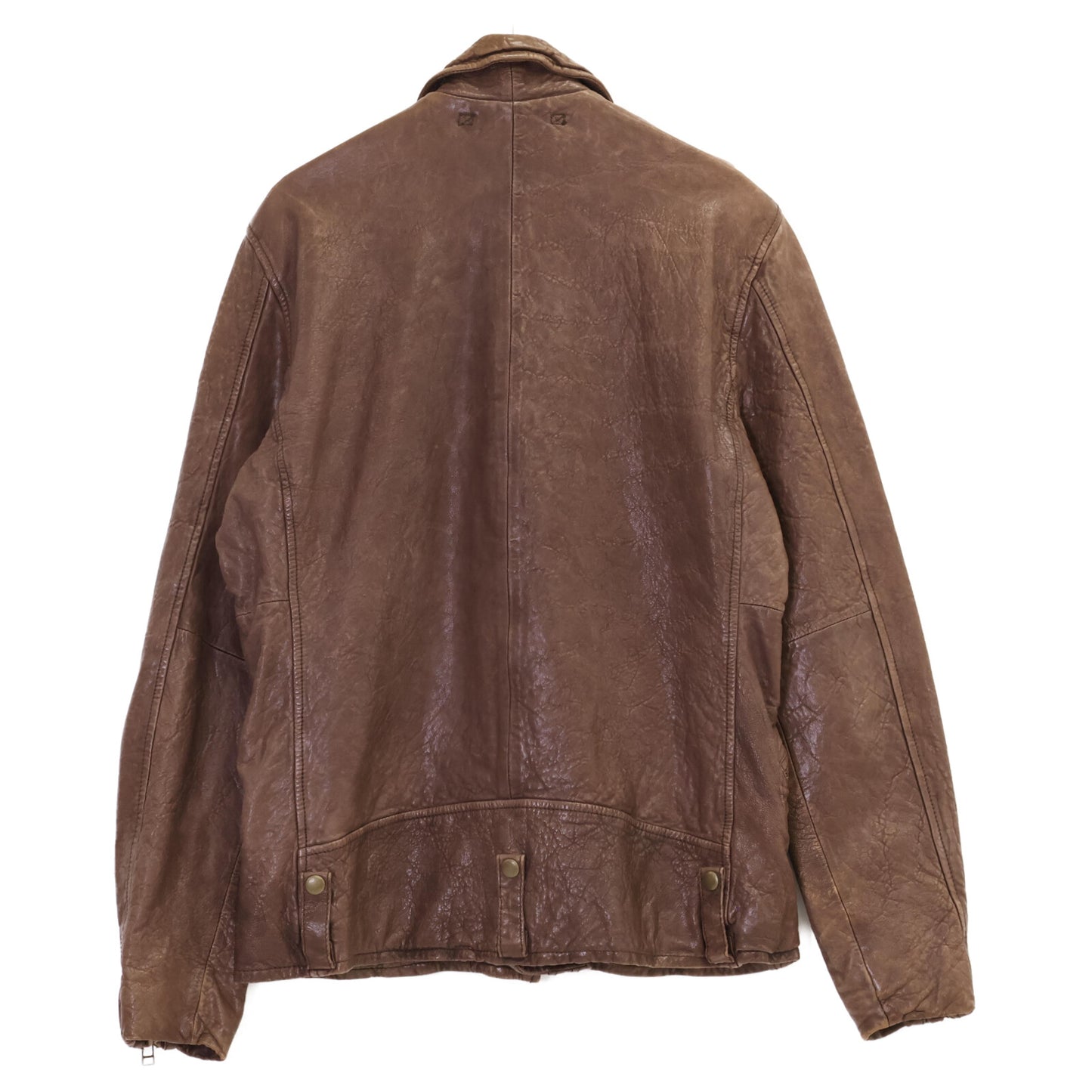 AVIREX アヴィレックス ブラウン 6151068 ラムスキン ウォッシュ加工 ダブルライダースジャケット ジャケット XL