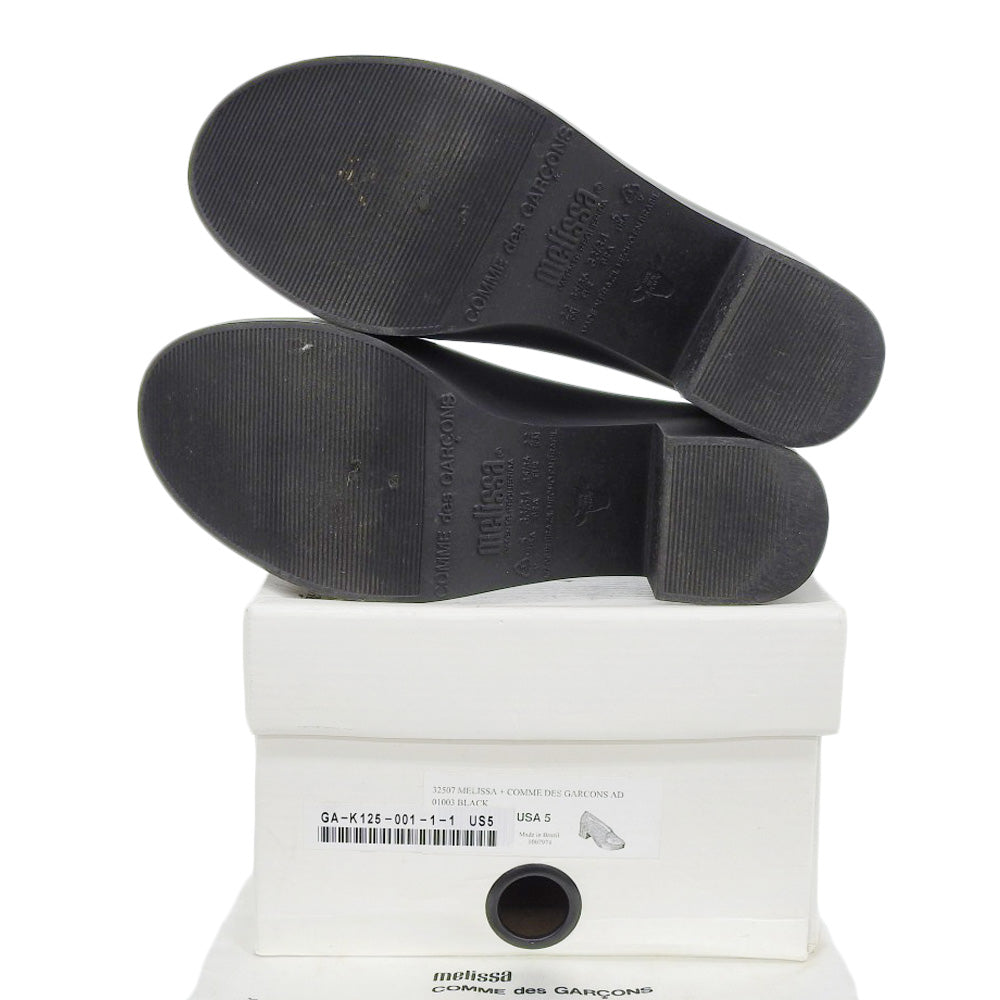 COMMEdesGARCONS コムデギャルソン プレーン PVC ヒールパンプス レディース ブラック 22cm シューズ 5(US)