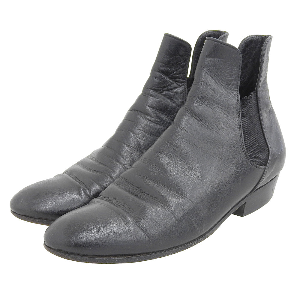 COMMEdesGARCONS コムデギャルソン レザー サイドゴアブーツ シューズ レディース 黒 ブラック 22 シューズ 22