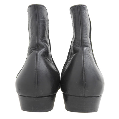 COMMEdesGARCONS コムデギャルソン レザー サイドゴアブーツ シューズ レディース 黒 ブラック 22 シューズ 22