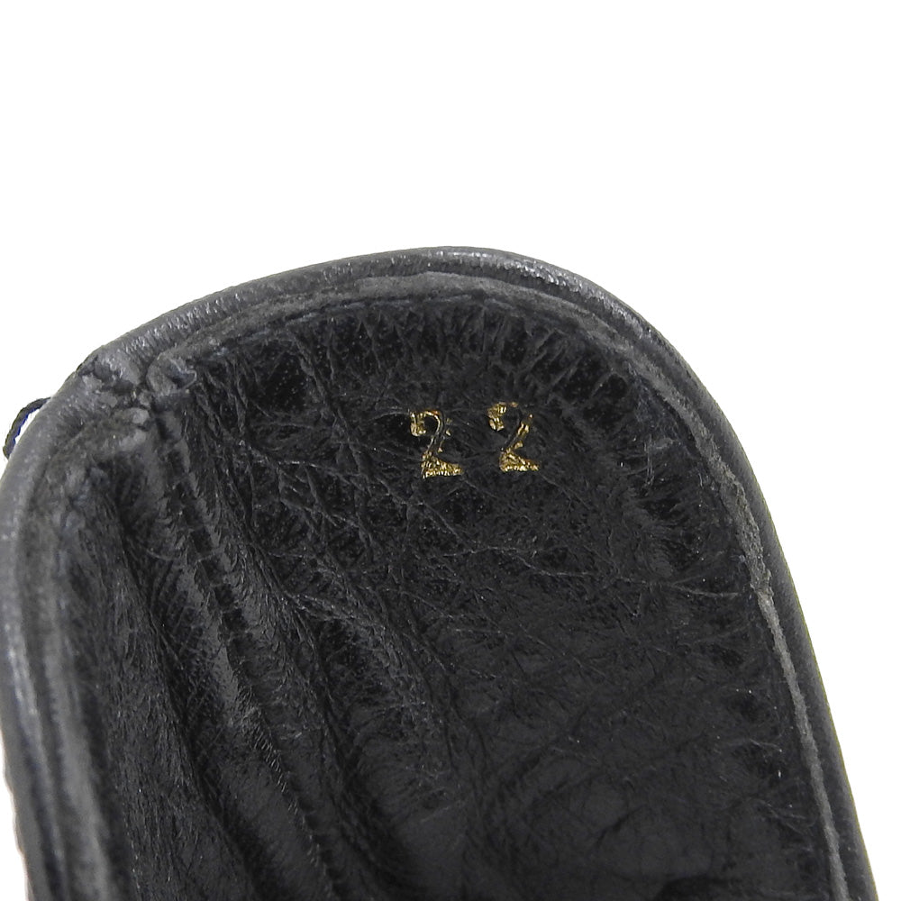 COMMEdesGARCONS コムデギャルソン レザー サイドゴアブーツ シューズ レディース 黒 ブラック 22 シューズ 22