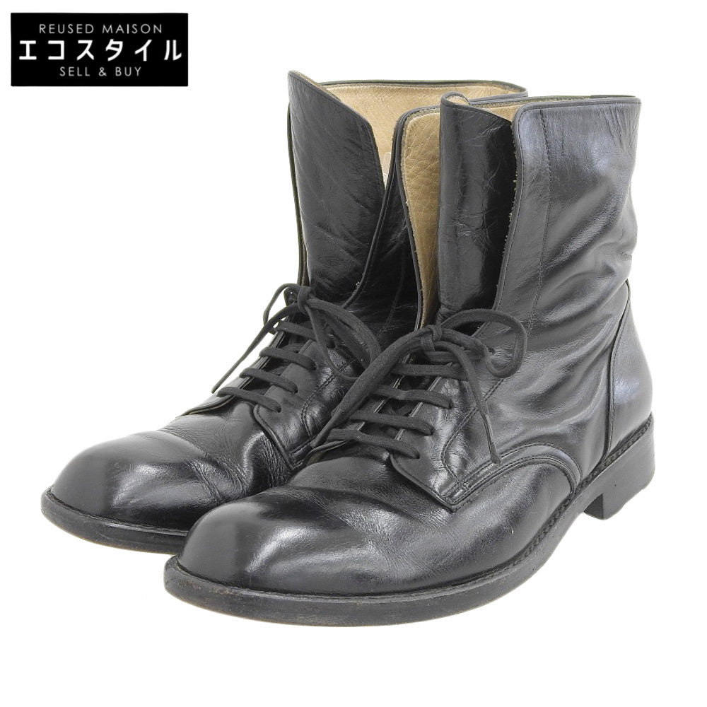 COMMEdesGARCONS コムデギャルソン レザー レースアップブーツ シューズ レディース 黒 ブラック 22 1/2 シューズ 22 1/2