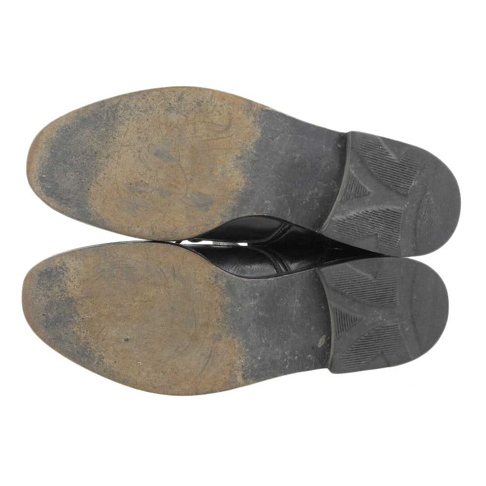 COMMEdesGARCONS コムデギャルソン レザー レースアップブーツ シューズ レディース 黒 ブラック 22 1/2 シューズ 22 1/2