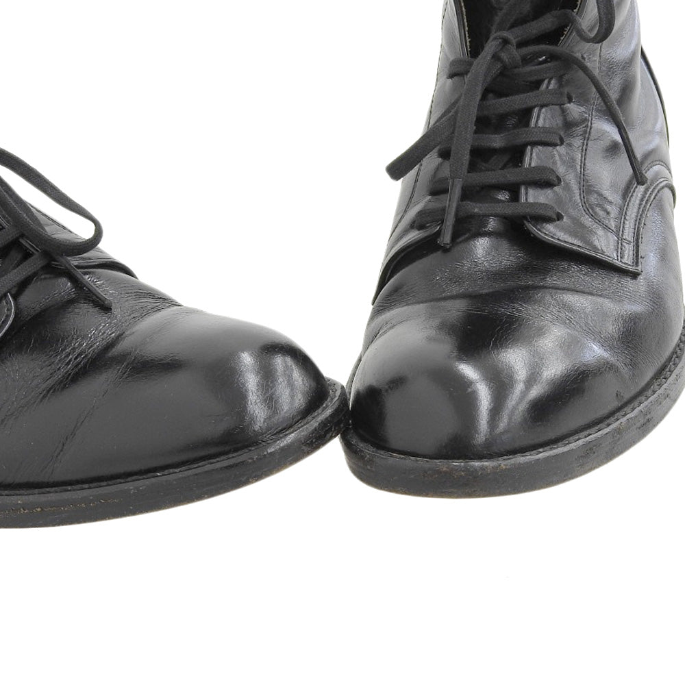 COMMEdesGARCONS コムデギャルソン レザー レースアップブーツ シューズ レディース 黒 ブラック 22 1/2 シューズ 22 1/2