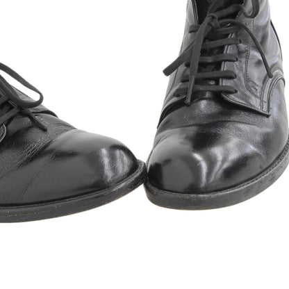 COMMEdesGARCONS コムデギャルソン レザー レースアップブーツ シューズ レディース 黒 ブラック 22 1/2 シューズ 22 1/2