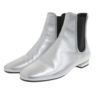 Salvatore Ferragamo サルヴァトーレフェラガモ ガンチーニ レザー サイドゴアブーツ シューズ レディース シルバー 6 シューズ 6