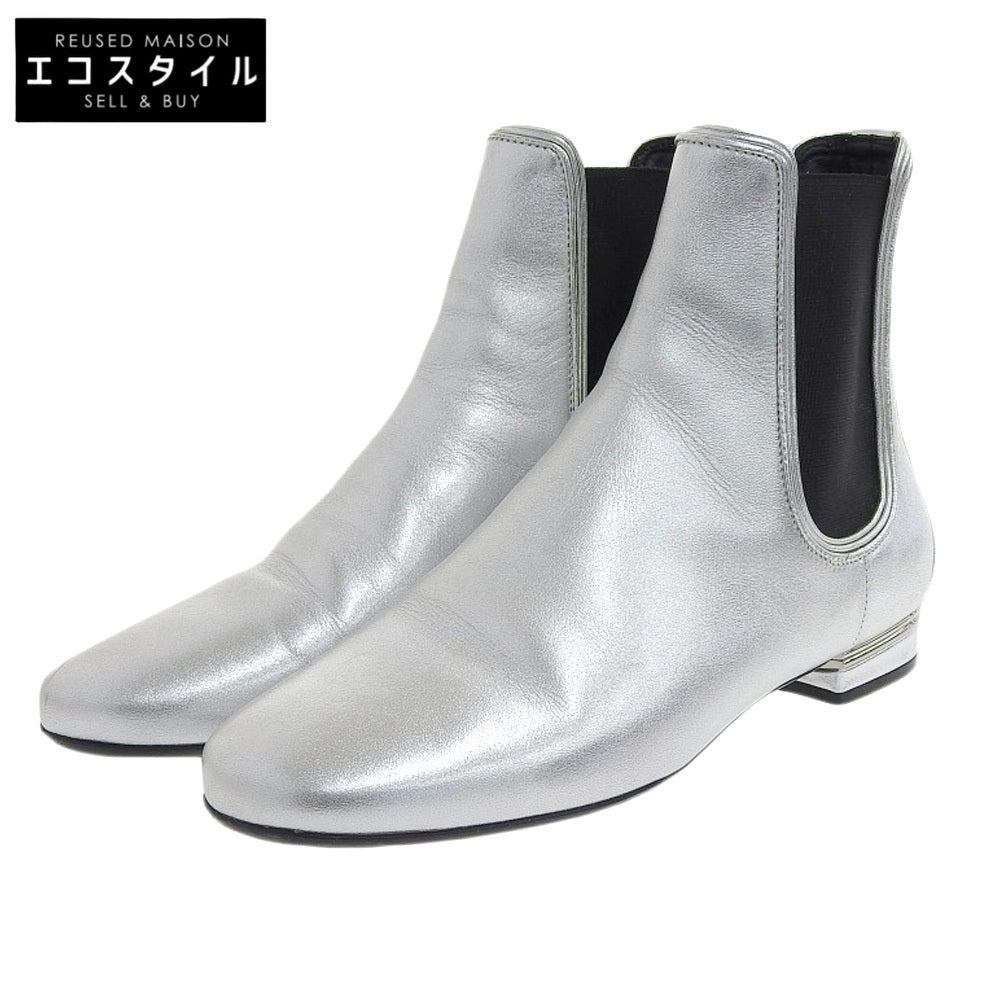 Salvatore Ferragamo サルヴァトーレフェラガモ ガンチーニ レザー サイドゴアブーツ シューズ レディース シルバー 6 シューズ 6