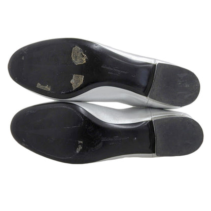 Salvatore Ferragamo サルヴァトーレフェラガモ ガンチーニ レザー サイドゴアブーツ シューズ レディース シルバー 6 シューズ 6