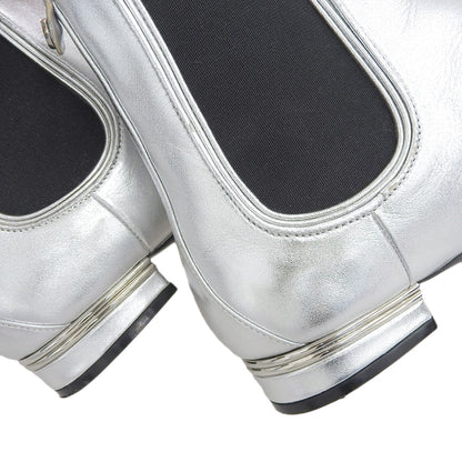 Salvatore Ferragamo サルヴァトーレフェラガモ ガンチーニ レザー サイドゴアブーツ シューズ レディース シルバー 6 シューズ 6