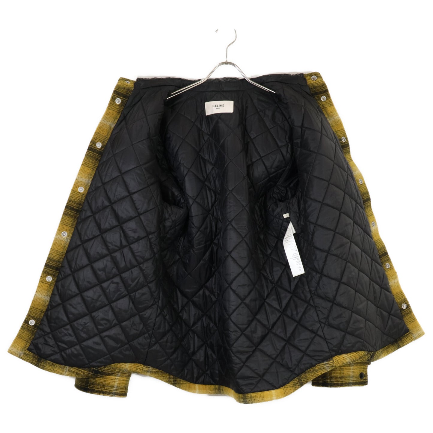CELINE セリーヌ 【国内正規】2W410322S チェック フード付 キルティング ジャケット 44
