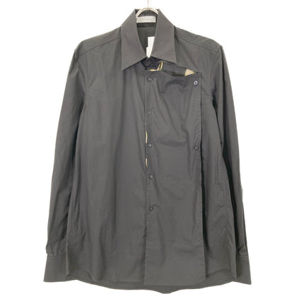 delada デラダ ブラック コットン ドッキングデザインシャツ トップス L