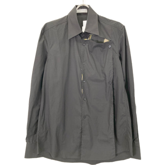 delada デラダ ブラック コットン ドッキングデザインシャツ トップス L