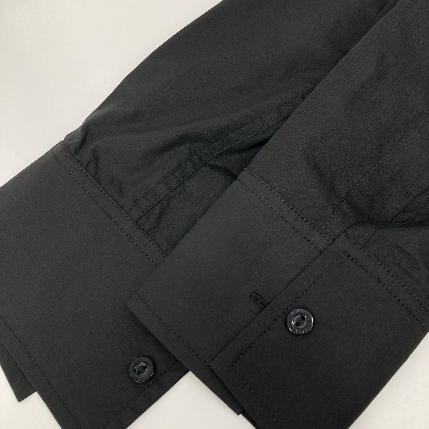 delada デラダ ブラック コットン ドッキングデザインシャツ トップス L