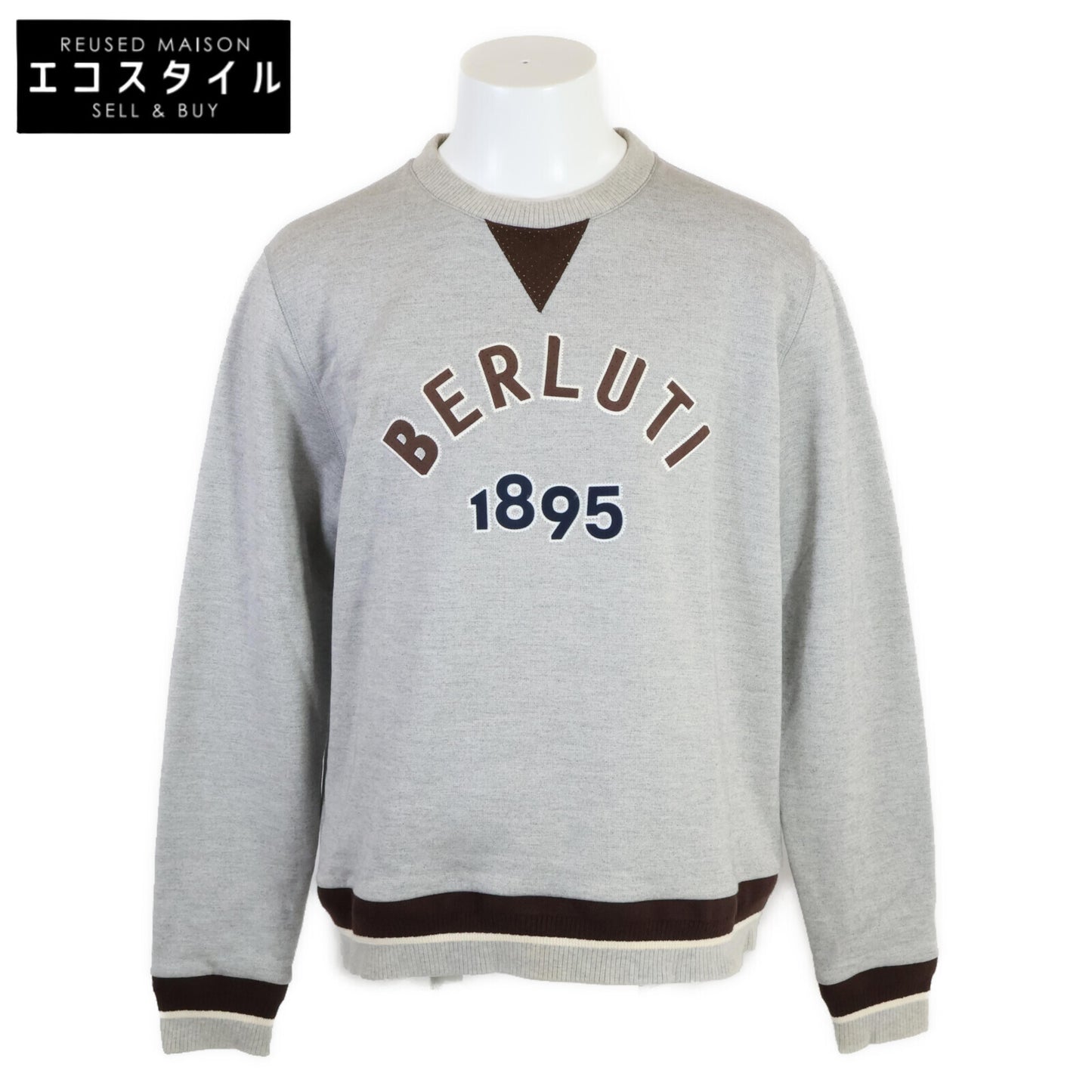 berluti ベルルッティ 【国内正規】R25JRL82JBAW シルク混 BERLUTI ロゴ トレーナー/ トップス XL