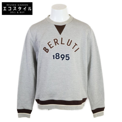 berluti ベルルッティ 【国内正規】R25JRL82JBAW シルク混 BERLUTI ロゴ トレーナー/ トップス XL