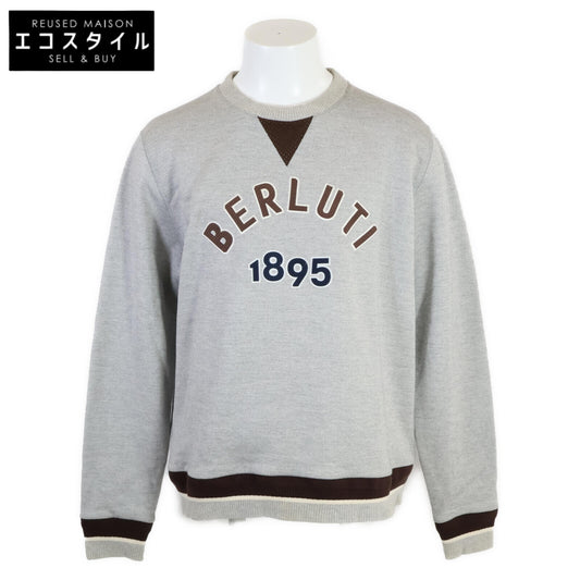 berluti ベルルッティ 【国内正規】R25JRL82JBAW シルク混 BERLUTI ロゴ トレーナー/ トップス XL