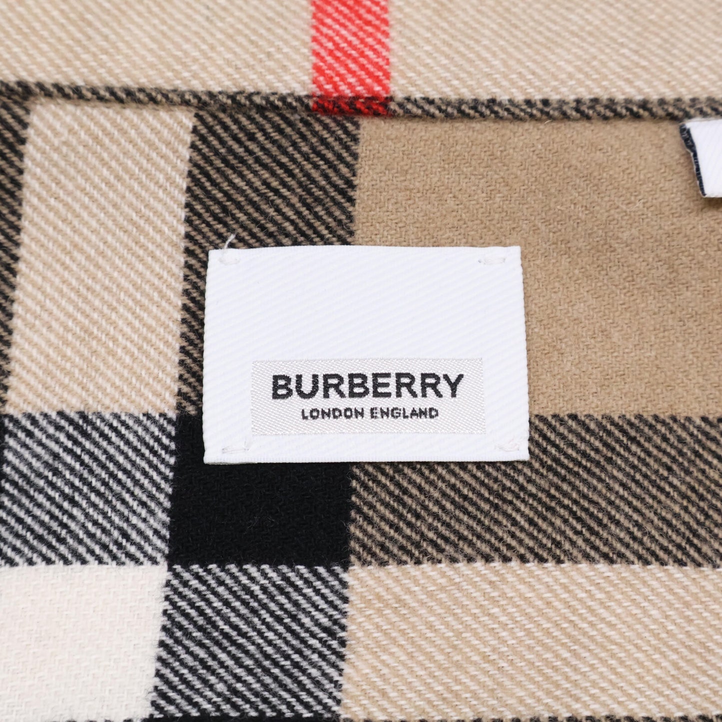 BURBERRY バーバリー 22AW ﾍﾞｰｼﾞｭ 8058584 ｳﾞｨﾝﾃｰｼﾞ ﾁｪｯｸ ﾎﾞﾀﾝ ﾌﾛﾝﾄ ｳｰﾙｼｬﾂ トップス XL