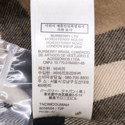 BURBERRY バーバリー 22AW ﾍﾞｰｼﾞｭ 8058584 ｳﾞｨﾝﾃｰｼﾞ ﾁｪｯｸ ﾎﾞﾀﾝ ﾌﾛﾝﾄ ｳｰﾙｼｬﾂ トップス XL