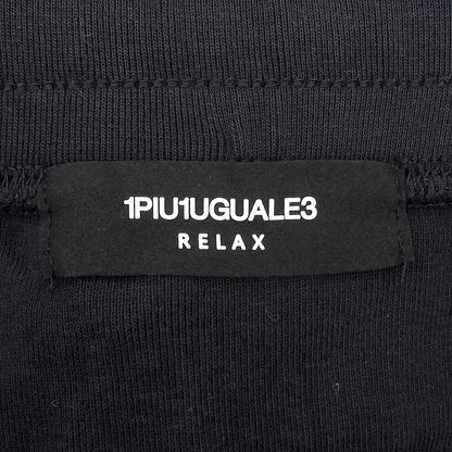 1piu1uguale3 ウノピゥウノウグァーレトレ 美品 コットン スタッズ ショートパンツ ボトムス メンズ ブラック L ボトムス L