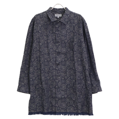 Yohji Yamamoto POUR HOMME ヨウジヤマモトプールオム 23AW HJ-B43-008 R-JQ ｲﾝｸ染め裾ﾌﾘﾝｼﾞ ﾍﾟｲｽﾞﾘｰ ｼｬﾂ トップス 2