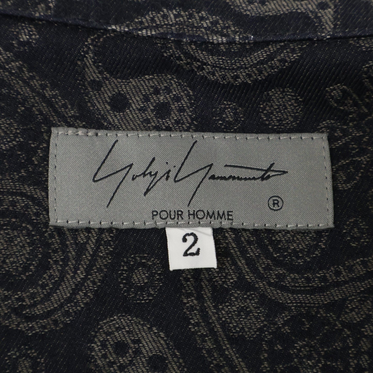 Yohji Yamamoto POUR HOMME ヨウジヤマモトプールオム 23AW HJ-B43-008 R-JQ ｲﾝｸ染め裾ﾌﾘﾝｼﾞ ﾍﾟｲｽﾞﾘｰ ｼｬﾂ トップス 2