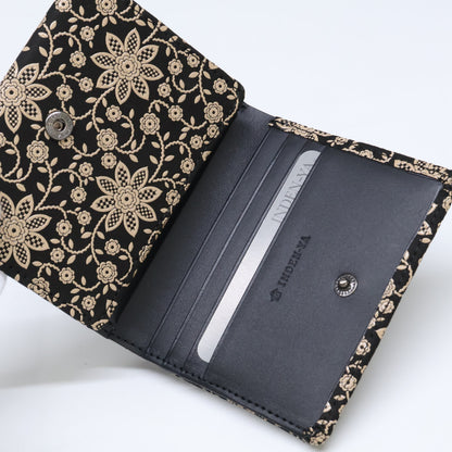 印傳屋 【新品同様】クレマチス 札入H 二つ折り財布（小銭入れあり）