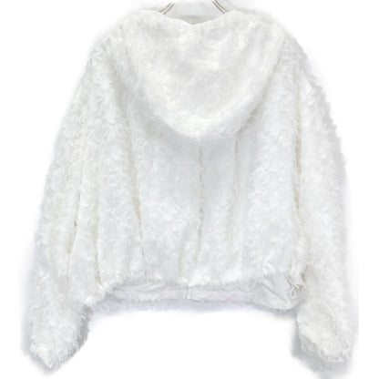 cygne シーニュ ﾎﾜｲﾄ CY2511-07-038 ｶｯﾄｼﾞｬｶﾞｰﾄﾞﾊﾟｰｶｰ eluu トップス F