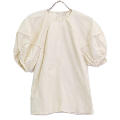 BLAMINK ブラミンク 23SS ｸﾘｰﾑ 7921-230-0222 ﾄﾞﾙﾏﾝｼｮｰﾄｽﾘｰﾌﾞﾌﾞﾗｳｽ トップス 36