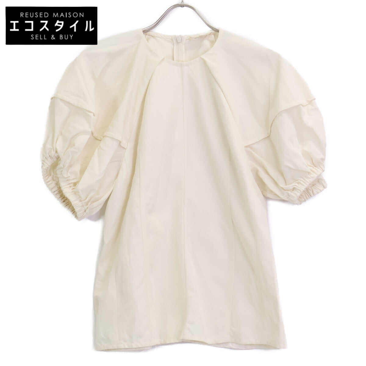 BLAMINK ブラミンク 23SS ｸﾘｰﾑ 7921-230-0222 ﾄﾞﾙﾏﾝｼｮｰﾄｽﾘｰﾌﾞﾌﾞﾗｳｽ トップス 36