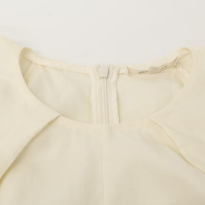 BLAMINK ブラミンク 23SS ｸﾘｰﾑ 7921-230-0222 ﾄﾞﾙﾏﾝｼｮｰﾄｽﾘｰﾌﾞﾌﾞﾗｳｽ トップス 36