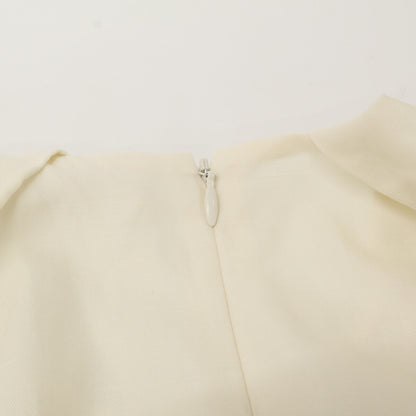 BLAMINK ブラミンク 23SS ｸﾘｰﾑ 7921-230-0222 ﾄﾞﾙﾏﾝｼｮｰﾄｽﾘｰﾌﾞﾌﾞﾗｳｽ トップス 36