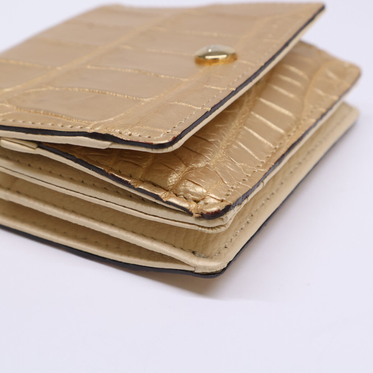 A.D.M.J. Accessoires De Mademoiselle ADMJ 型押しレザー 二つ折り財布（小銭入れあり）