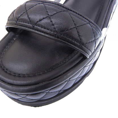 CHANEL シャネル メティエダールコレクション レザー ココマーク マトラッセ フラットフォーム ベルクロ サンダル レディース 22A G39143 パンプス 38