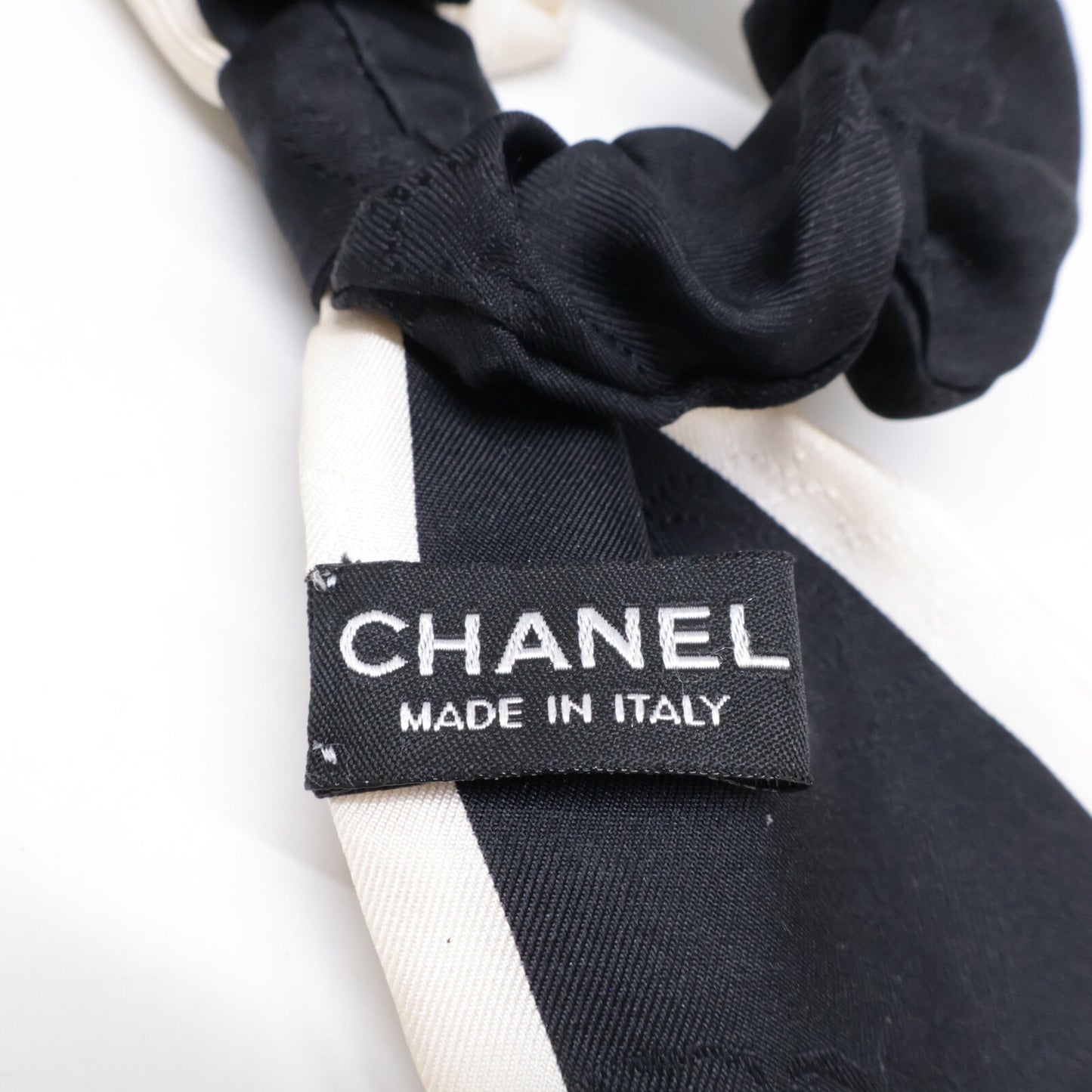 CHANEL シャネル AA7530 カメリア シルク リボン シュシュ ヘアアクセサリー