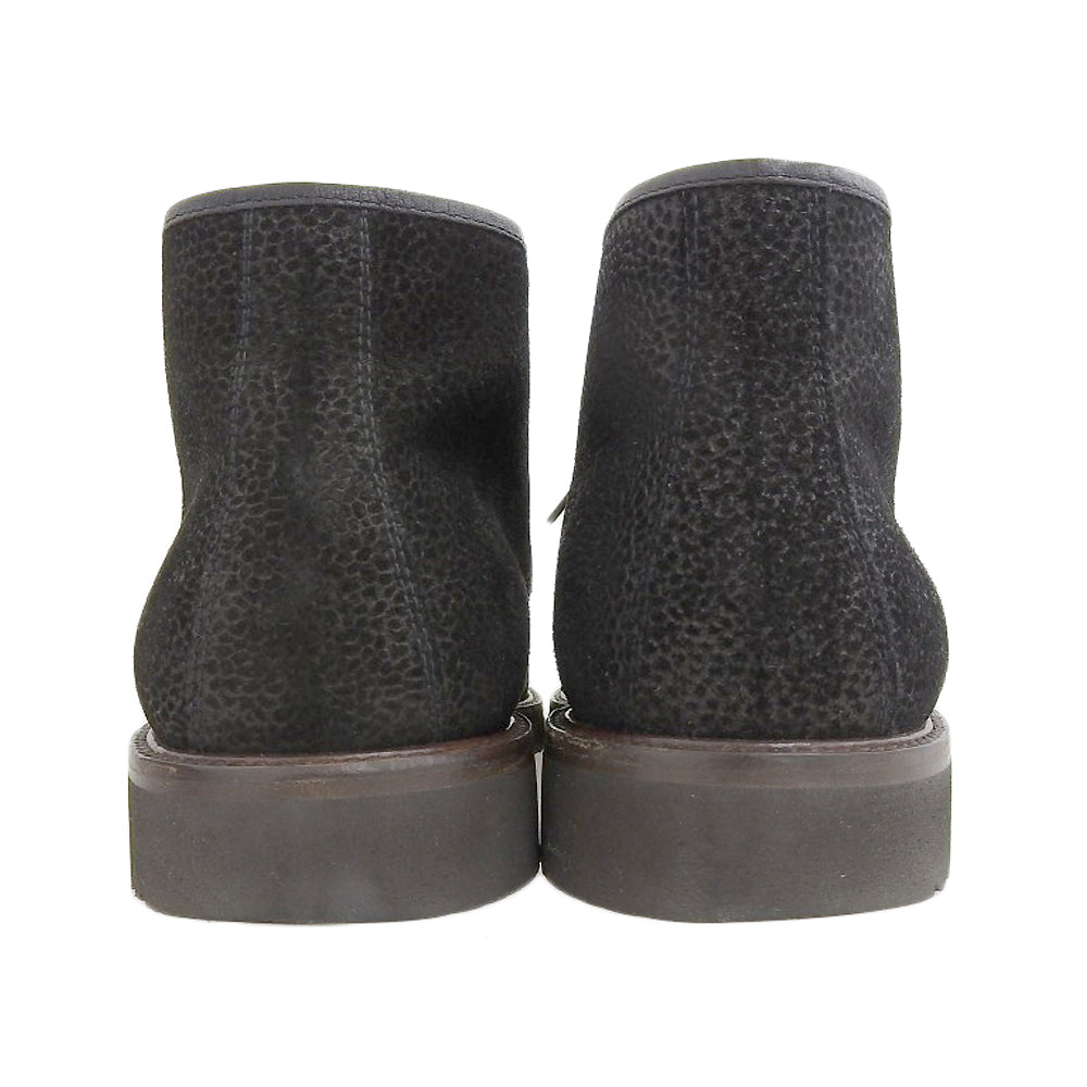 Salvatore Ferragamo サルヴァトーレフェラガモ 美品 STUDIO ALPINE スピリットスエード ビブラムソール チャッカブーツ メンズ 黒 6EE シューズ 6EE