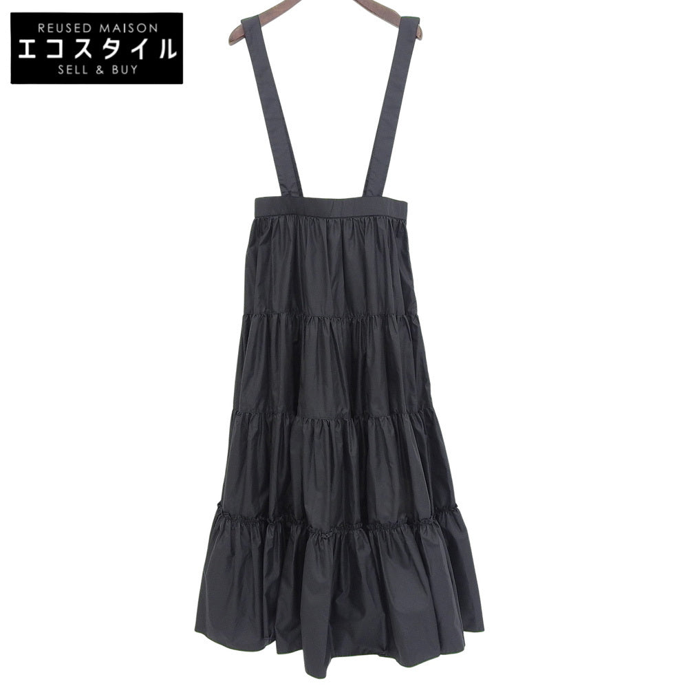 cygne シーニュ サロペ付き ロングティアードスカート スカート レディース ブラック 1 スカート 1